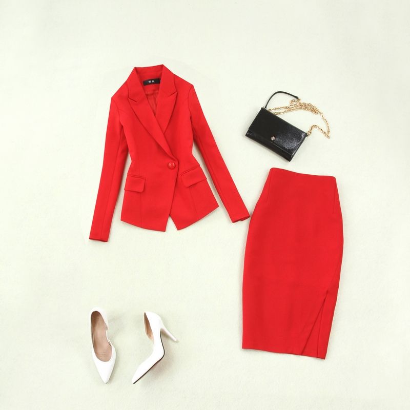 2020 Women Elegant Skirt Suits Business Suit Office Uniform