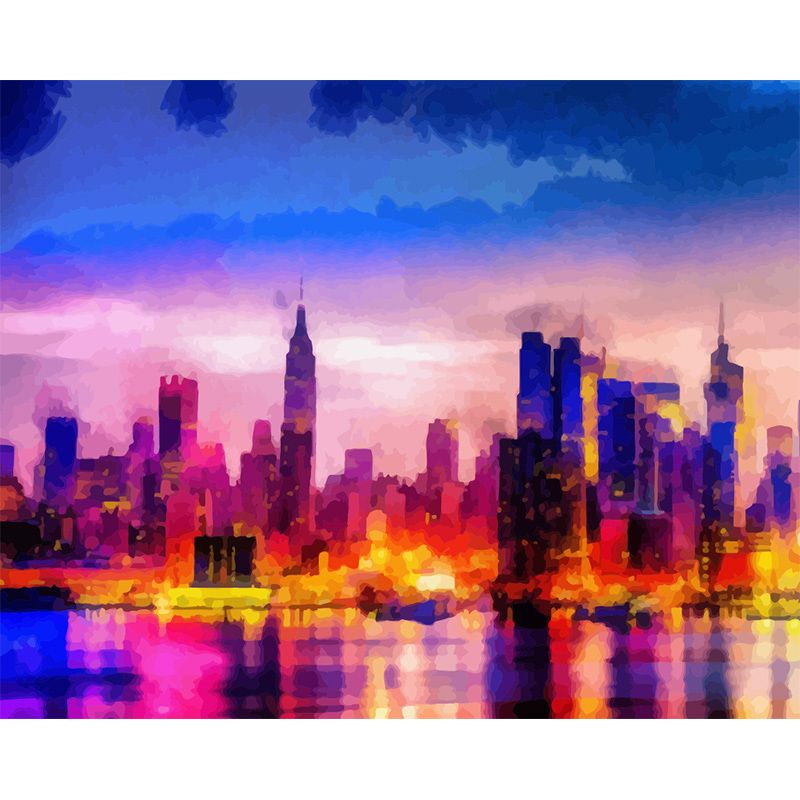 2021 Night Landscape Scenery Diy Painting By Numbers Wall Art Picture Acrylic Painting For Home Decoration Drop Shipping 50x65cm From Brendin 22 18 Dhgate Com