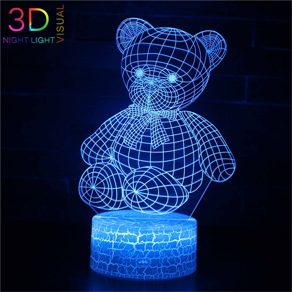 teddy bear 3d night light