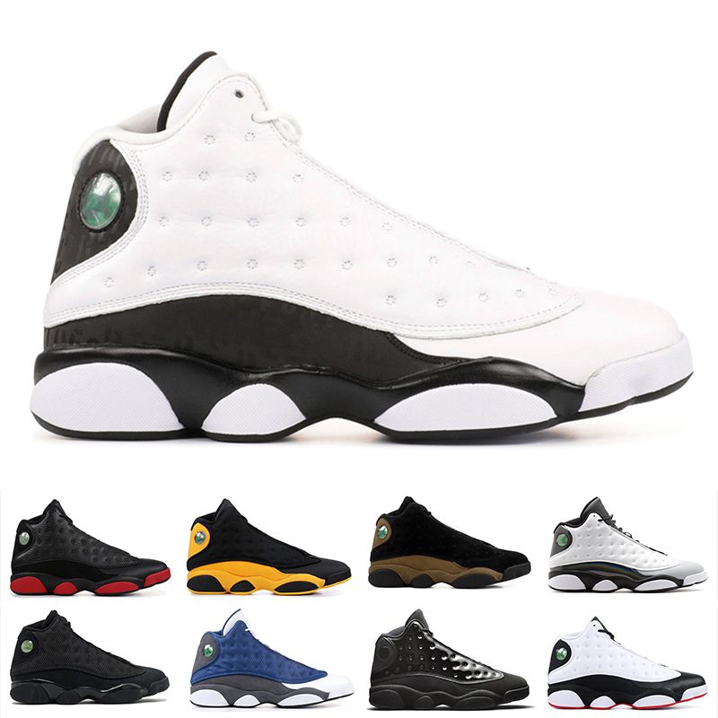 Acquista NIKE Air Jordan 13 Retro Vera Fibra Di Carbonio 2017 Mens Scarpe Da Basket 13 Bred Nero Vera Storia Rosso Di Volo DMP Scontati Sport Sneakers 13s Black Cat WM74 A