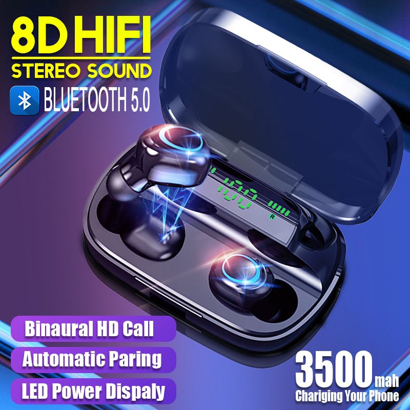Auriculares inalámbricos S11 con caja de carga Control táctil Earbudos 9D Auriculares de música estéreo 3500mAh Power Bank 1 Set Auriculares inalámbricos S11 con caja de carga Control táctil Earbudos 9D Auriculares de música estéreo 3500mAh Power Bank 1 Set