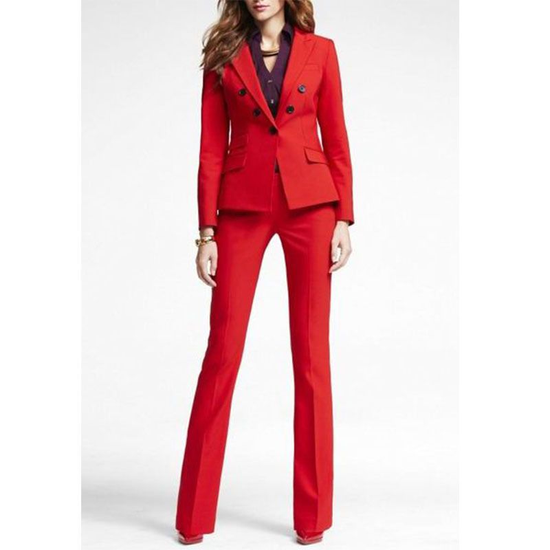 ladies red suit