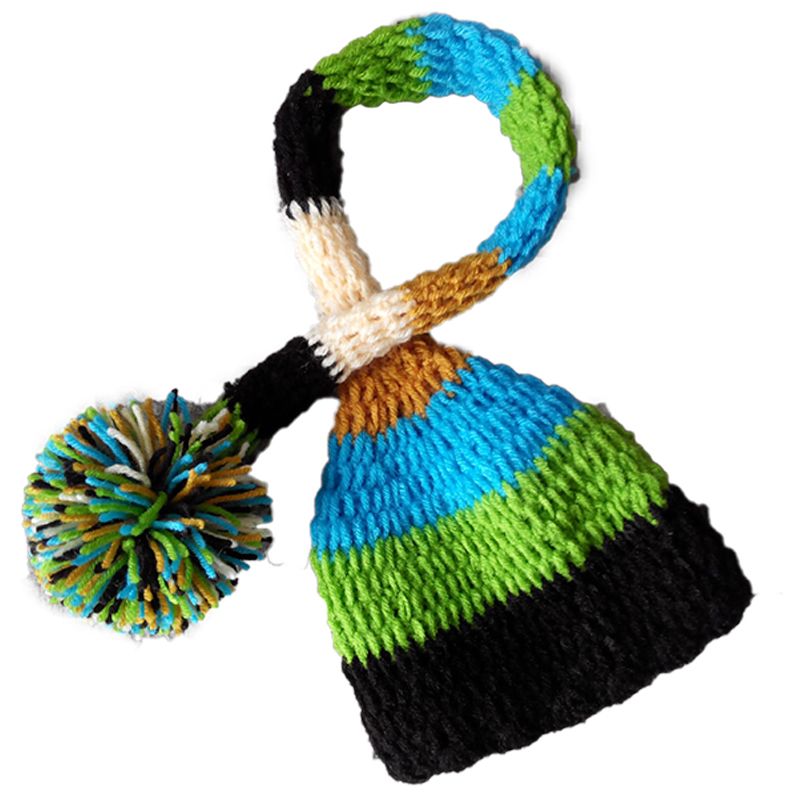 Acquistare Cappello A Calza Lunga Alluncinetto, Cappello Fatto A Mano A  Strisce Colorate Neonato Con Pom Pom, Berretto Invernale Primaverile Neonato,  Puntello Foto Neonato Economico | Consegna Veloce E Qualità | It.Dhgate