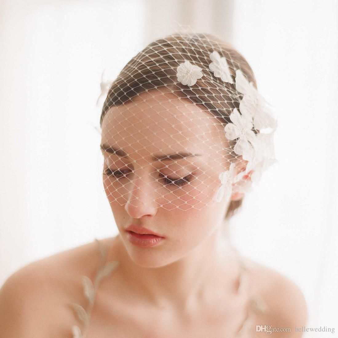 Vintage Birdcage Wedding Veils Face Blusher Wedding Hair Pieces