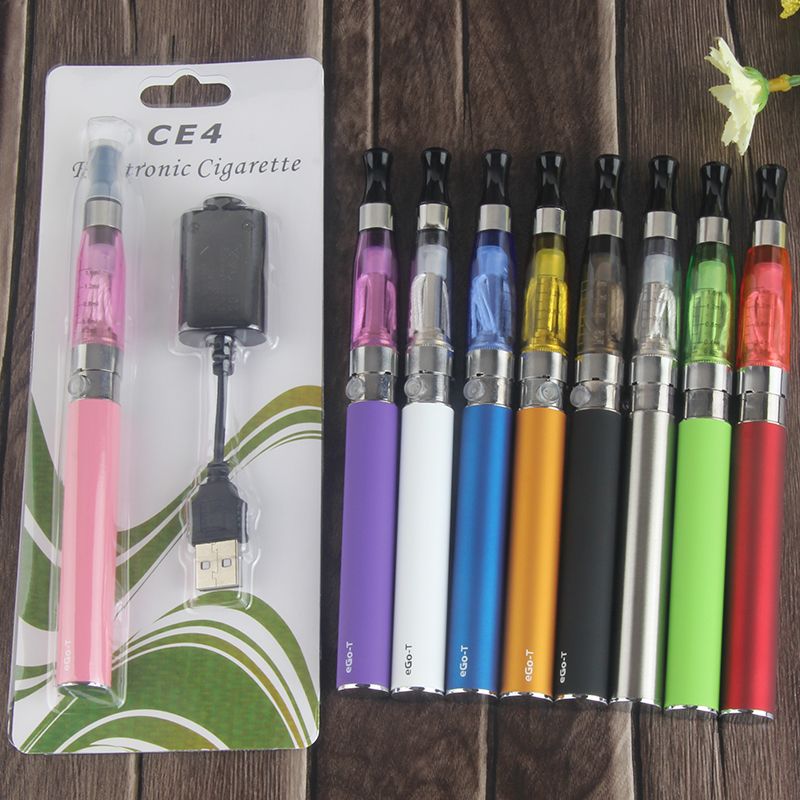 100% Quality Ego ce4 Vape Pen Starter Kit Electronic Cigarette eGo-T 510 Thread 650 900 1100mAh Battery Blister Pack E Cig Kits
