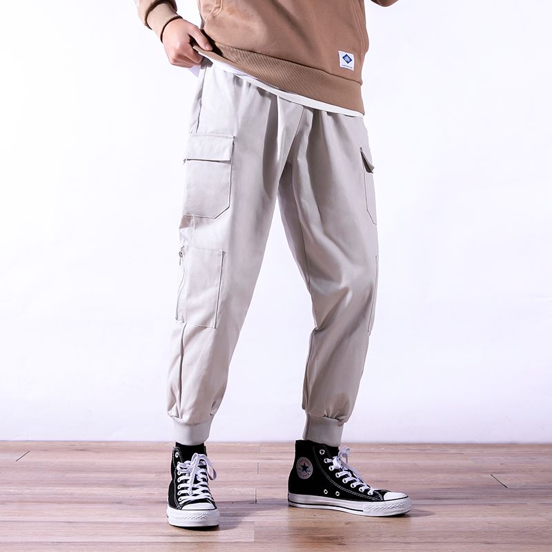 Zeeshant 2019 bolsillos Pantalones carga Hombres Moda Pantalones tácticos Streetwear Hip Hop Pants Hombres