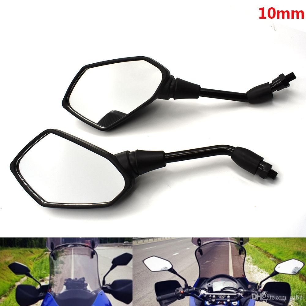 Fibra di carbonio 2 pezzi Specchi retrovisori retrovisori retrovisori universali modificati per motocicletta Specchietto retrovisore moto