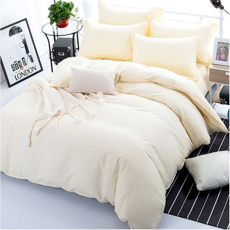 Hotel Bedding Set 100 Cotton Cheaper Duvet Cover Set Solid Ab