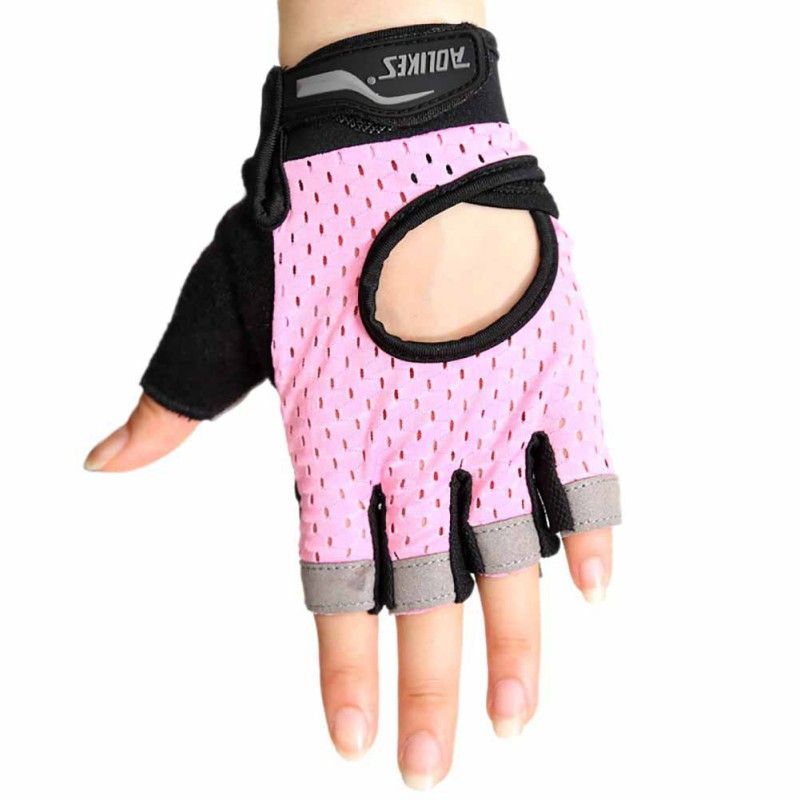 pink bike gloves