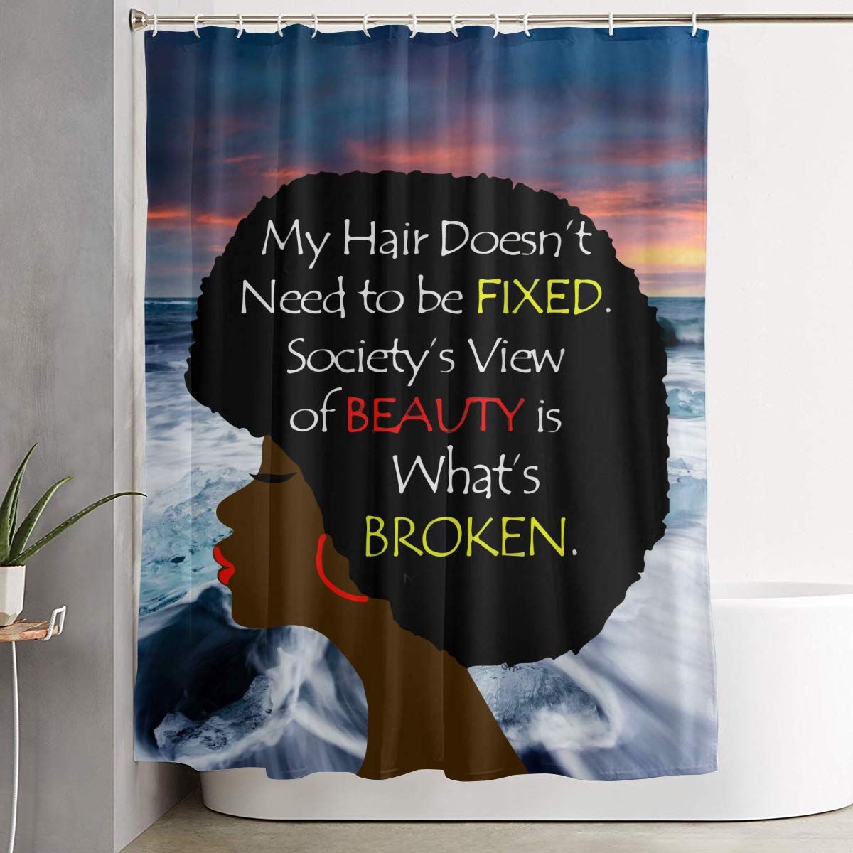 2021 African Woman Word Art Natural Hair Shower Curtain Fabric Bathroom Set From Ptdiy2 2021 African Woman Word Art Natural Hair Shower Curtain Fabric Bathroom Set From Ptdiy2