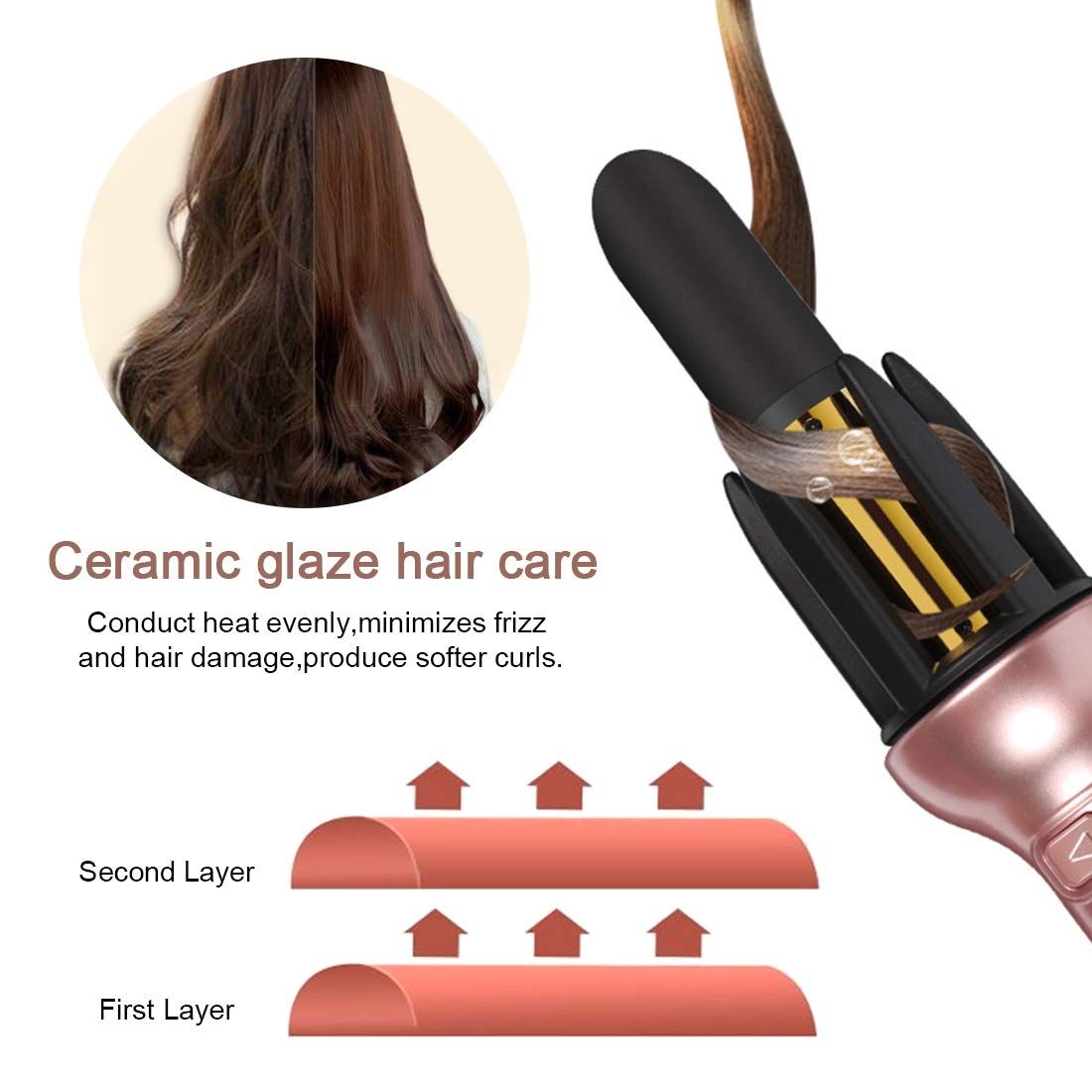 2020 Automatic Hair Curler For Long Hair Auto Curling Iron Spin