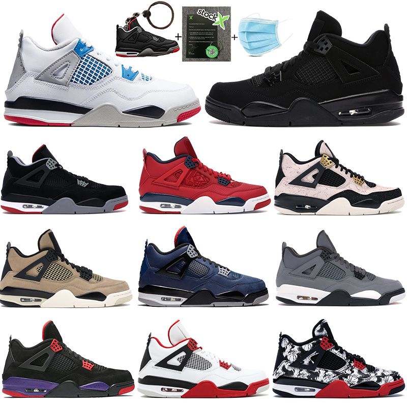 2020 New Black Cat 2020 Jumpman 4 4s Basketball Shoes Mens What The ...