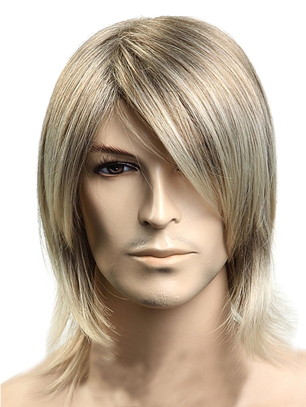 Short Wigs Men's Straight Hair Cut With Bangs Fashion Anime Party Cosplay Blonde Short Wigs Men's Straight Hair Cut With Bangs Fashion Anime Party Cosplay Blonde