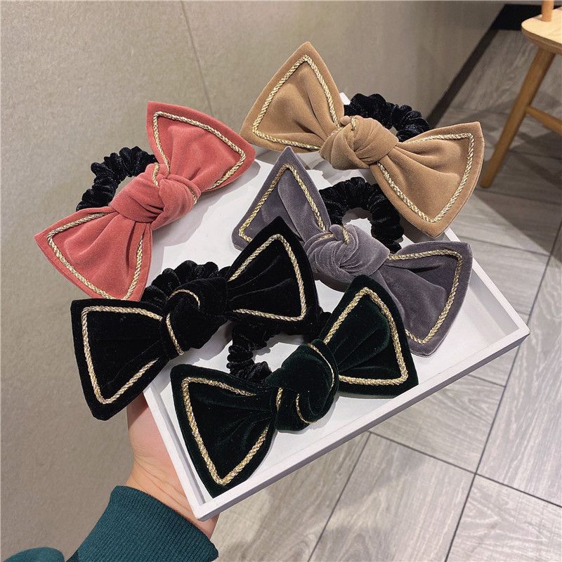 2020 Hair Accessories Gold Silk Cloth Velvet Big Velvet