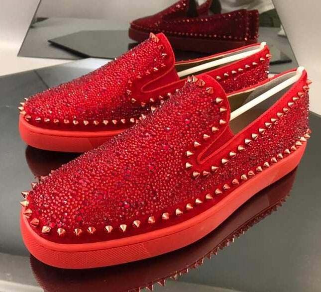 red designer sneakers
