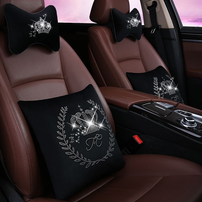 Kkysyelva Car Seat Supports Auto Back Lumbar Support Leather Pain Cushion Office Chair Black Gel
