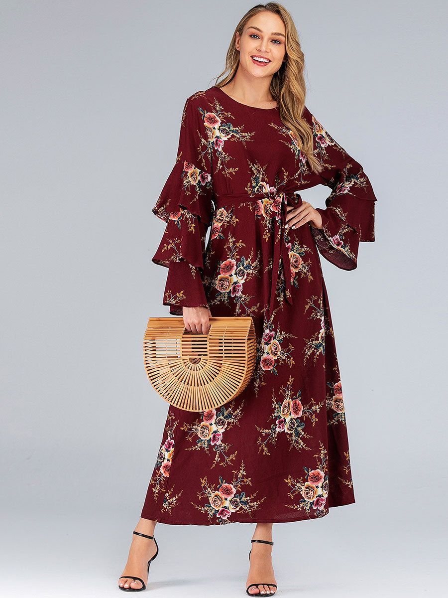 floral kaftan dress