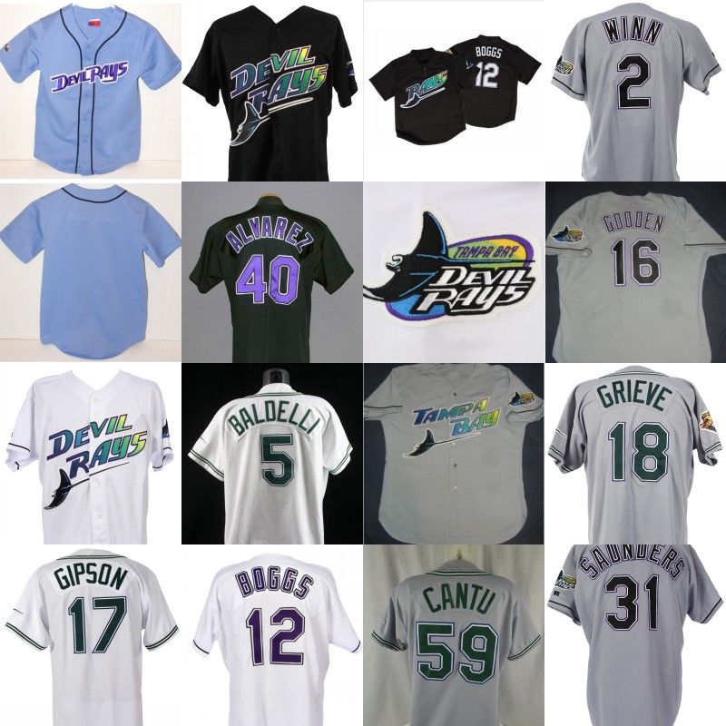 tampa bay devil rays jersey white