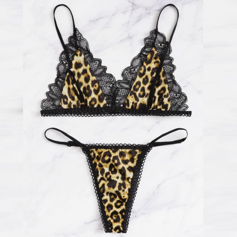 ensemble lingerie leopard
