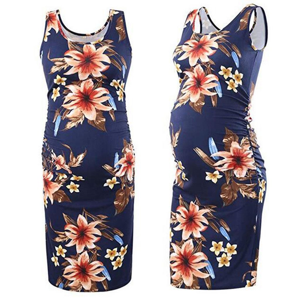 Compre Vestidos De Maternidad Moda Para Mujer Verano Estampado