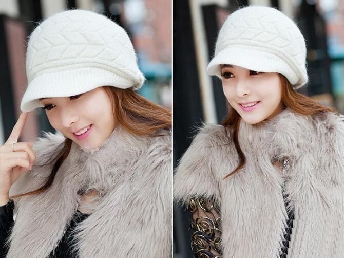 baseball cap in winter