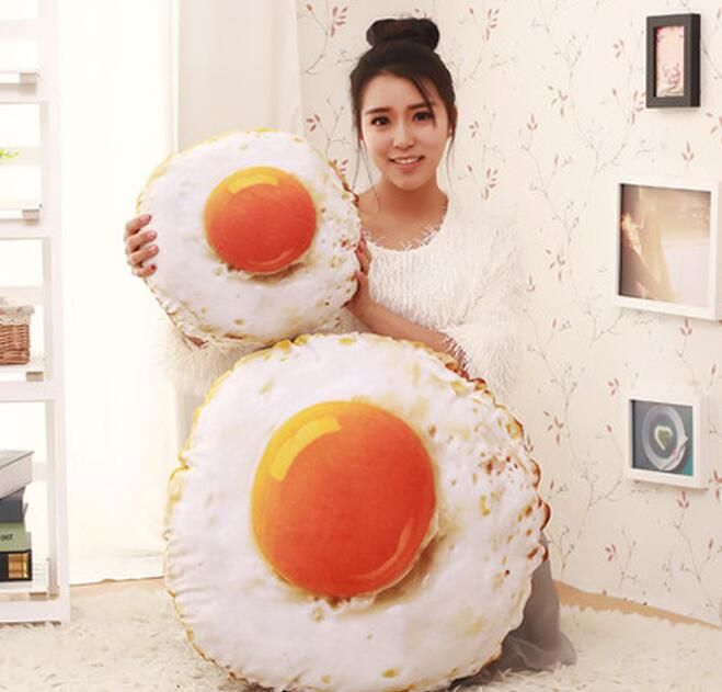 3d Fried Egg Cushion Decorative Pillow Throw Cushions With Inner