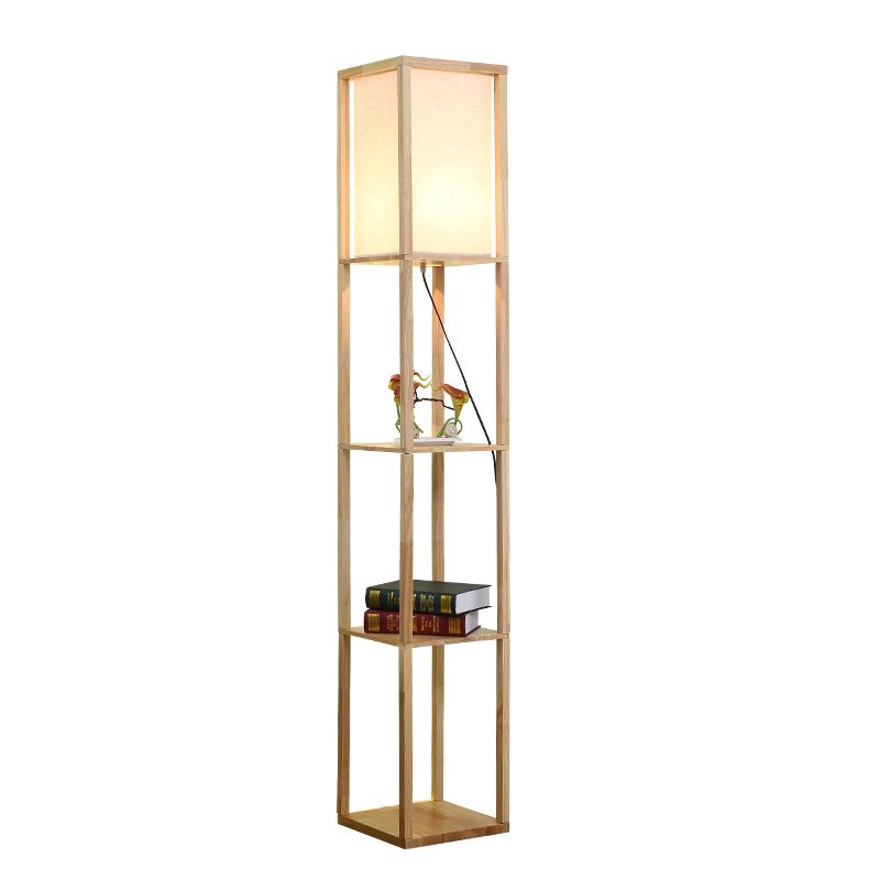 solid wood floor lamp