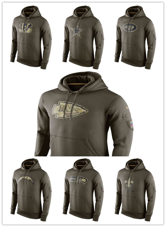 chiefs army green hoodie