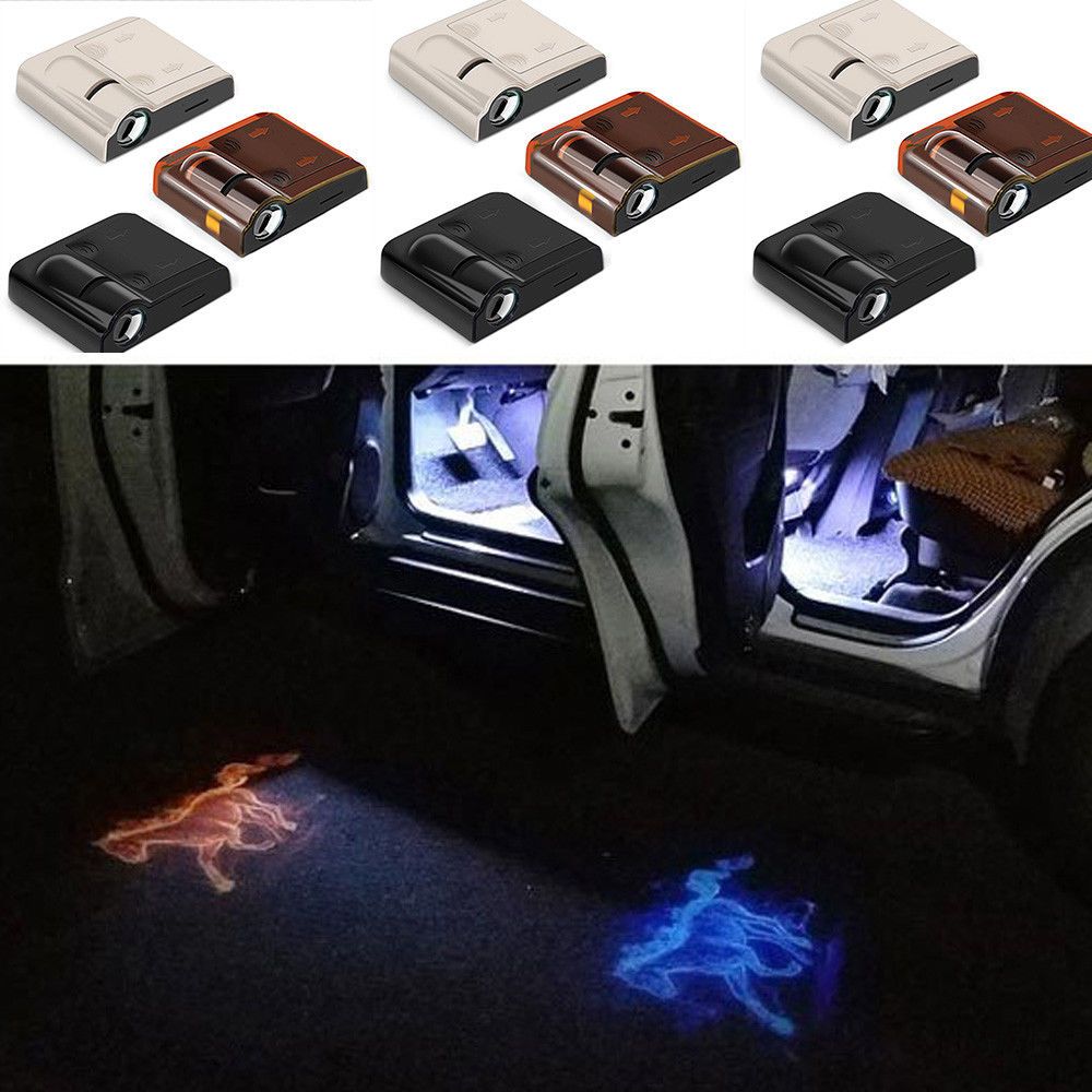 2 pezzi di luce per portiera per auto logo di benvenuto led
