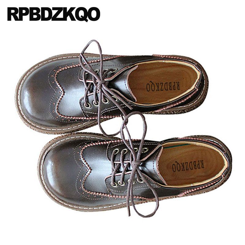 Wide Fit Shoes Ladies Japanese Women Comfortable Genuine Leather