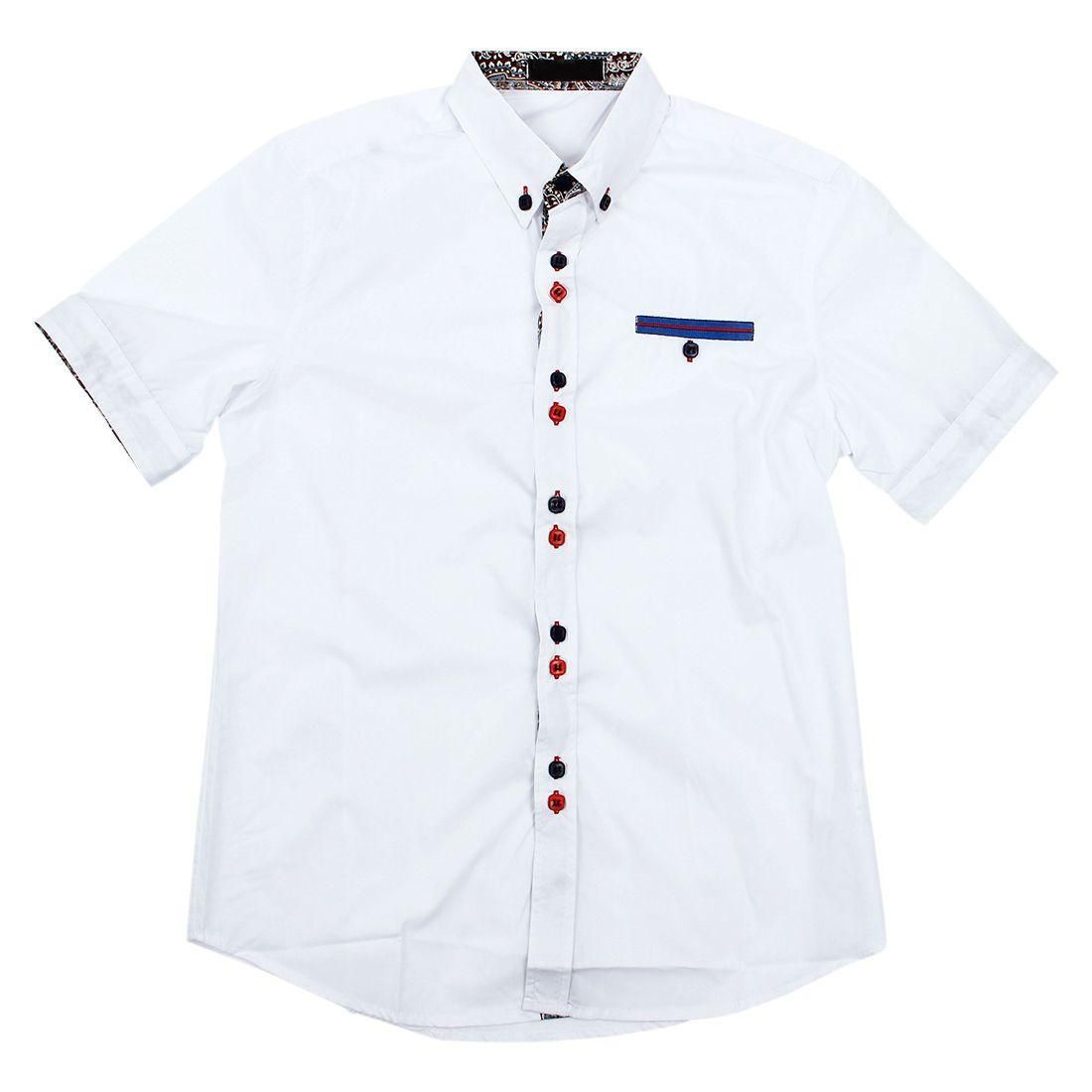 Compre Ropa De Verano Pop Para Hombre Camisa De Manga Corta De Venta Pop Casual Slim Fit Elegante Vestido Para Hombre Camisas Blancas L A 42,33 € Del Brittany72 | DHgate.Com