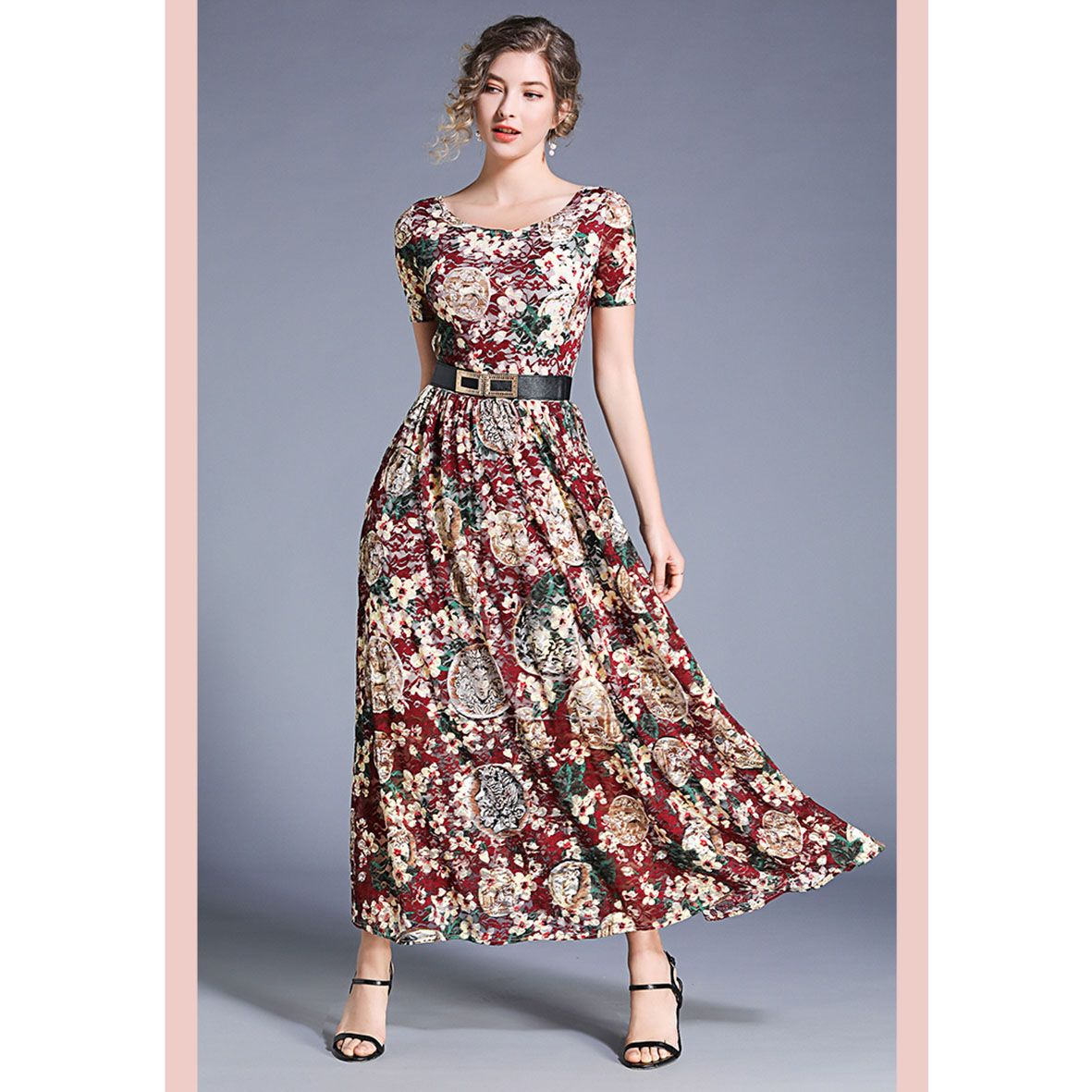 ladies floral dresses with sleeves