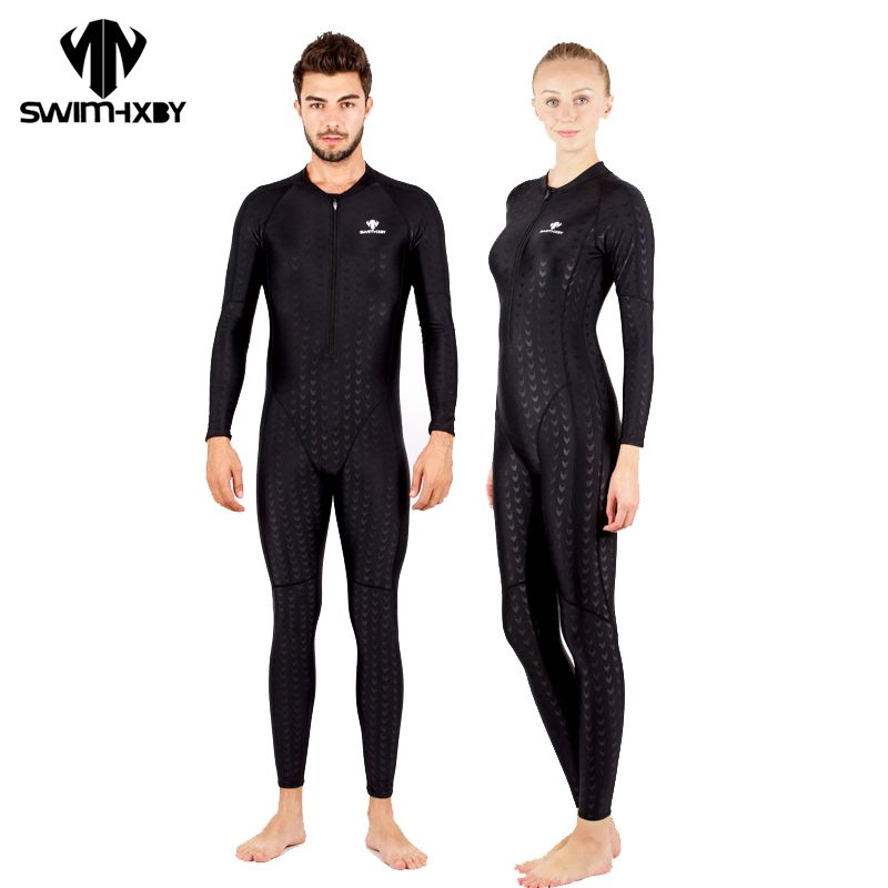 Acquista Hxby Costume Da Bagno Intero Nero Da Uomo Competizione Da