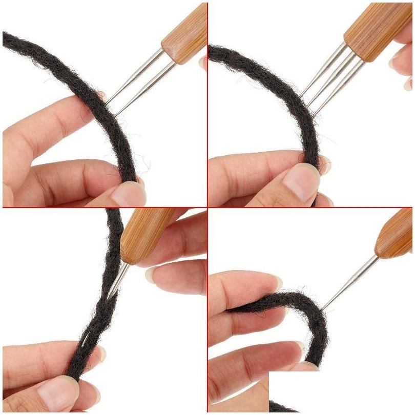 CraftMate Crochet Hook Set - 6Pcs 0.75mm/0.5mm Interlock Needles for  Dreadlocks, Hair Extensions, Weaving & More.