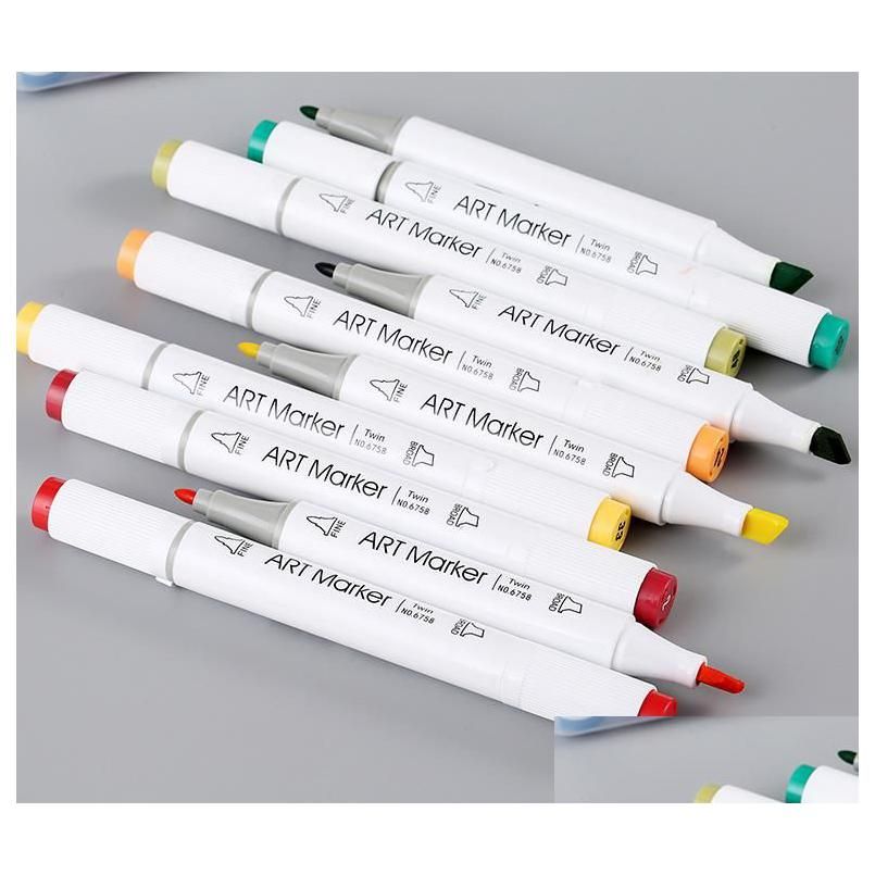 Wholesale Markers Artify Dual Tip Alcohol Set Perfect For Illustration  Coloring Sketching Card Making Portable Case Included Drop Delivery O Dh6Ss  From Stamps2017, $7.13