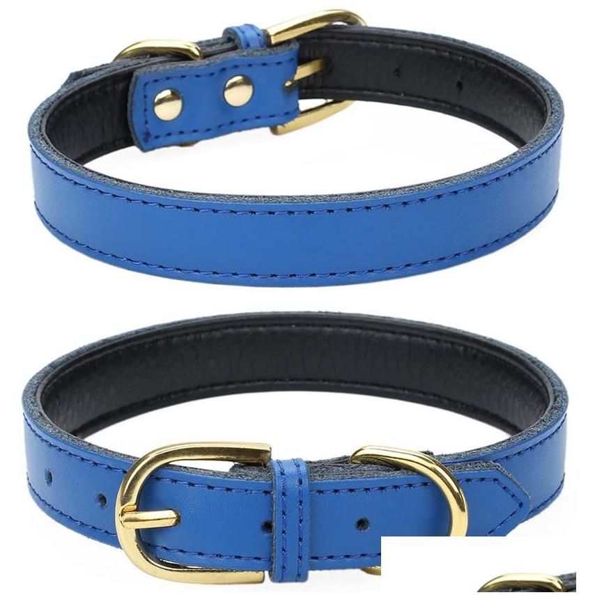 Dog Collars Leashes Gold Pin Buckle With Adjustable Buckles Fashion Leather  Dogs Neck Decoration Pet Supplies Accessories Drop Del Dhvfd From Fychouse,  $3.32