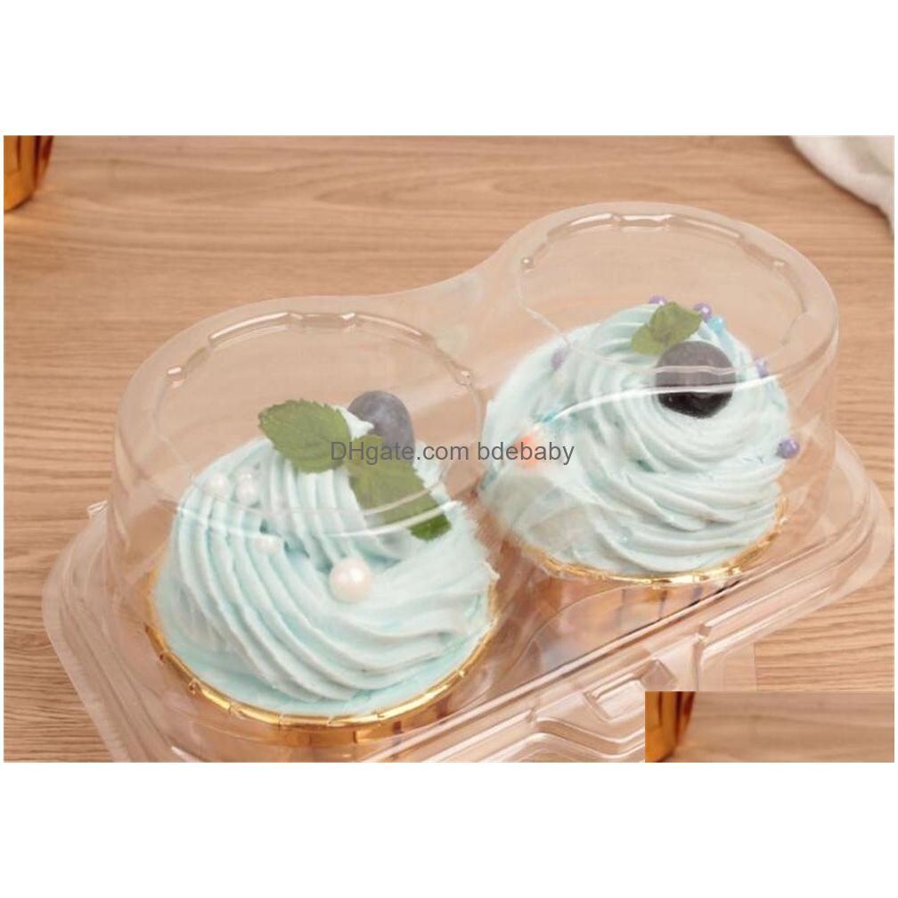 2 Cavities Stackable Cupcake Holder - 50/Pack