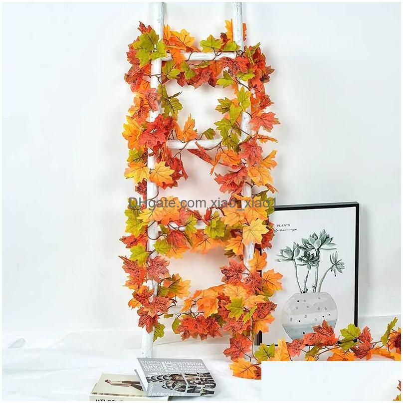 Christmas Decorations Artificial Maple Leaves Garland Red Autumn Hanging  Decoration Fake Vine For Halloween Thanksgiving Party Firep Dhcbf From  Xiao_xiao1, $14.92