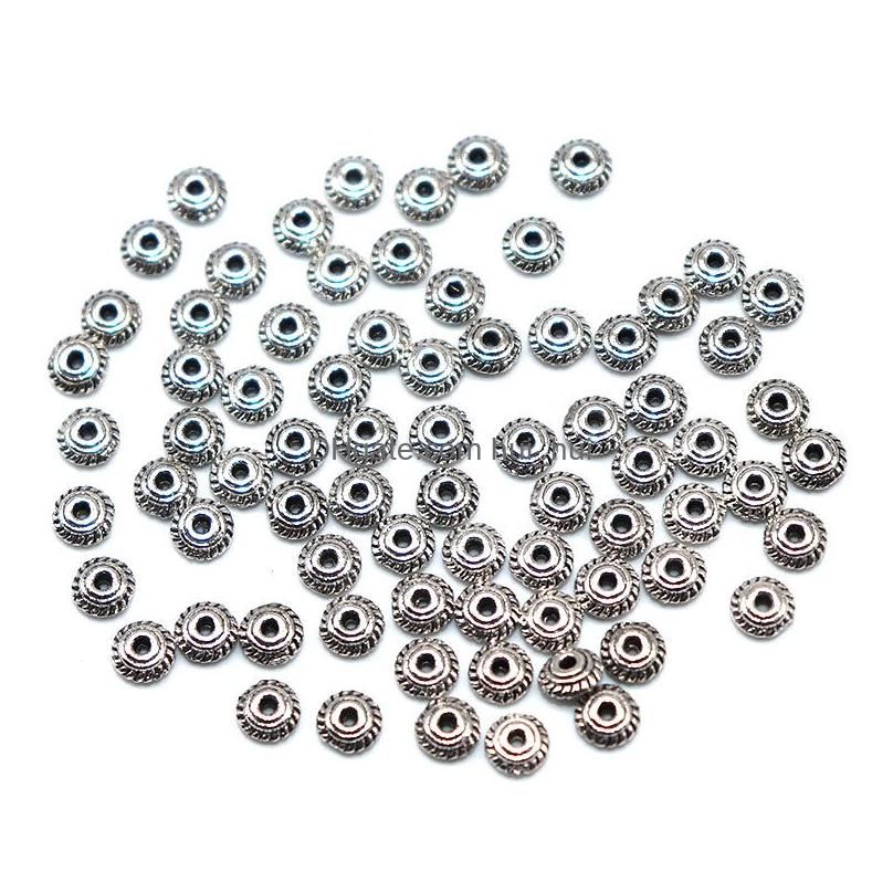 Alloy Tibetan Sier Gold Spacer Beads For Jewelry Making Diy Bracelet  Necklace Accessories Whole 4Mm277S Drop Delivery Dhvsb From Hui_hui, $19.71
