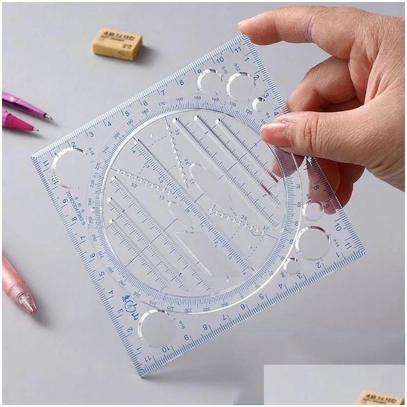 Wholesale Office School Draw Tool Multifunctional Drawing Ruler