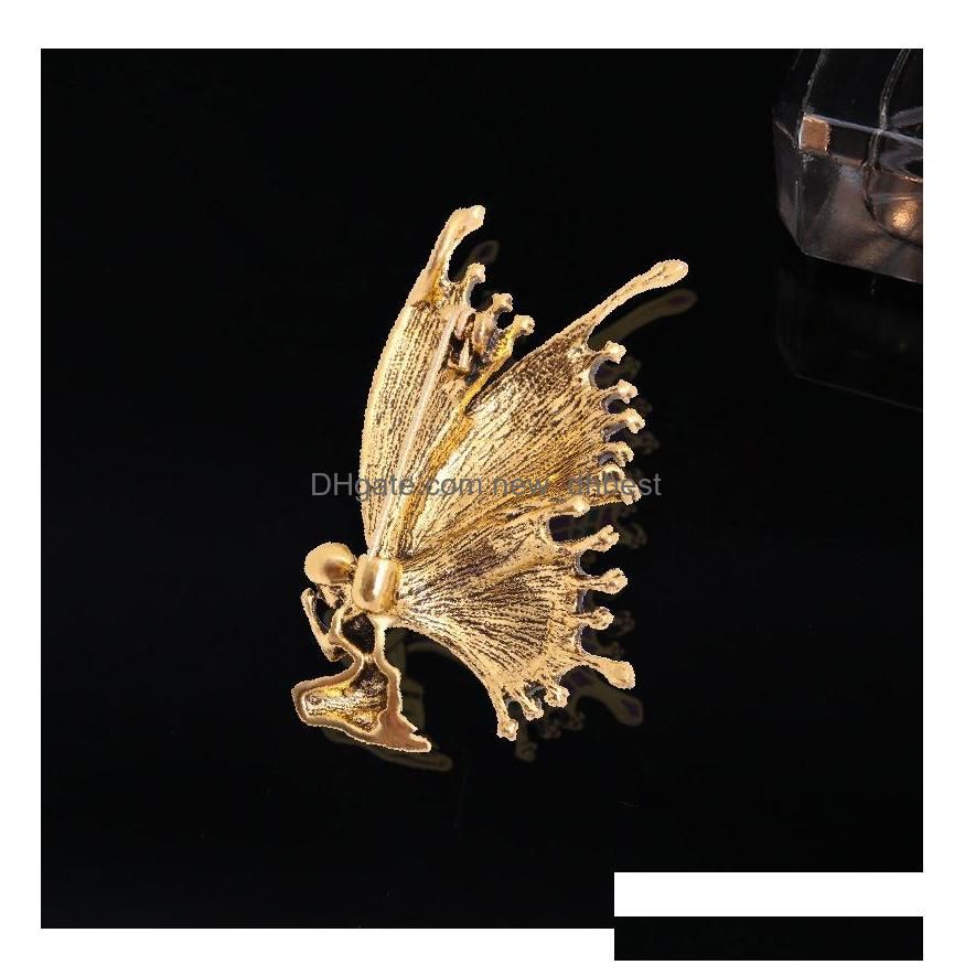vintage butterfly wings fairy brooches quality enamel women brooch pins 2 colors 2021 angel designer jewelry gift