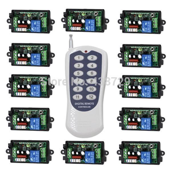 2018 Rf Wireless Remote Control Light Switch 220v Power 2018 Rf Wireless Remote Control Light Switch 220v Power System 12 Receiver 1 Transmitter 12ch 10a Lamp Led Smd On Off From New268