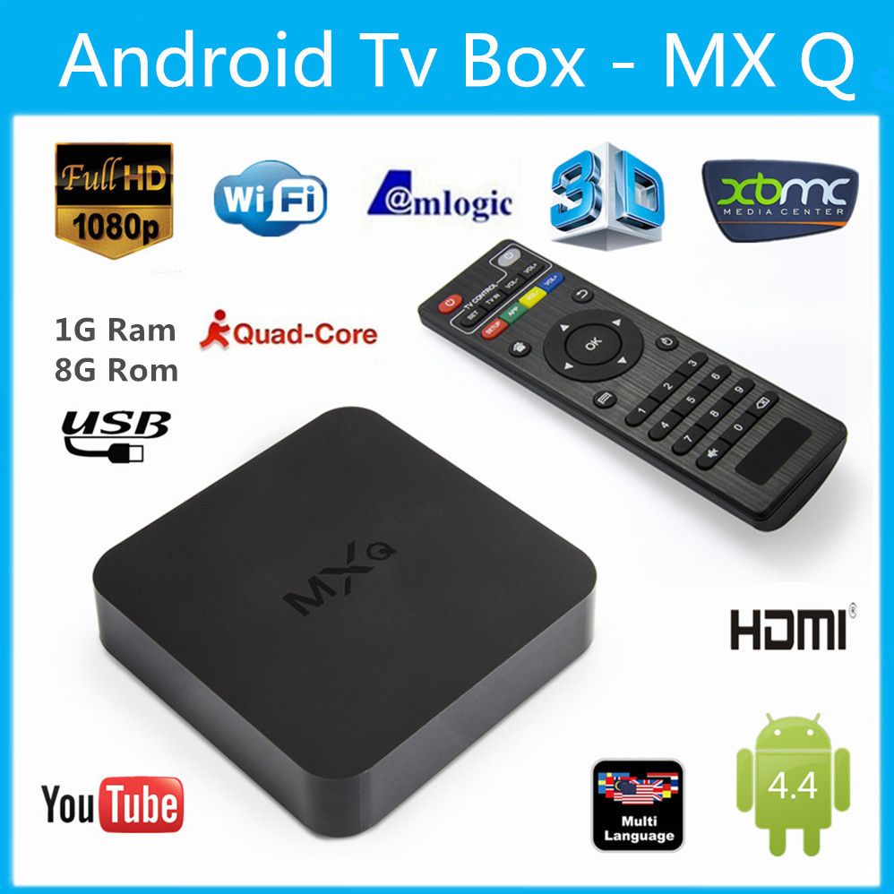 MXQ TV BOX Amlogic S805 Quad Core Android Video Stock Media Player Free