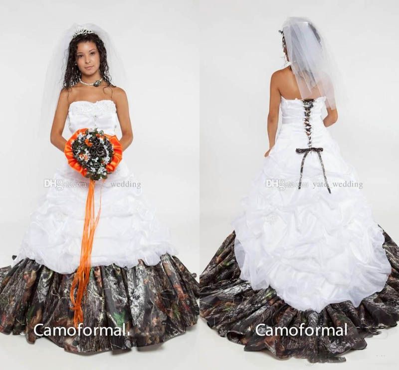 camo ball gown
