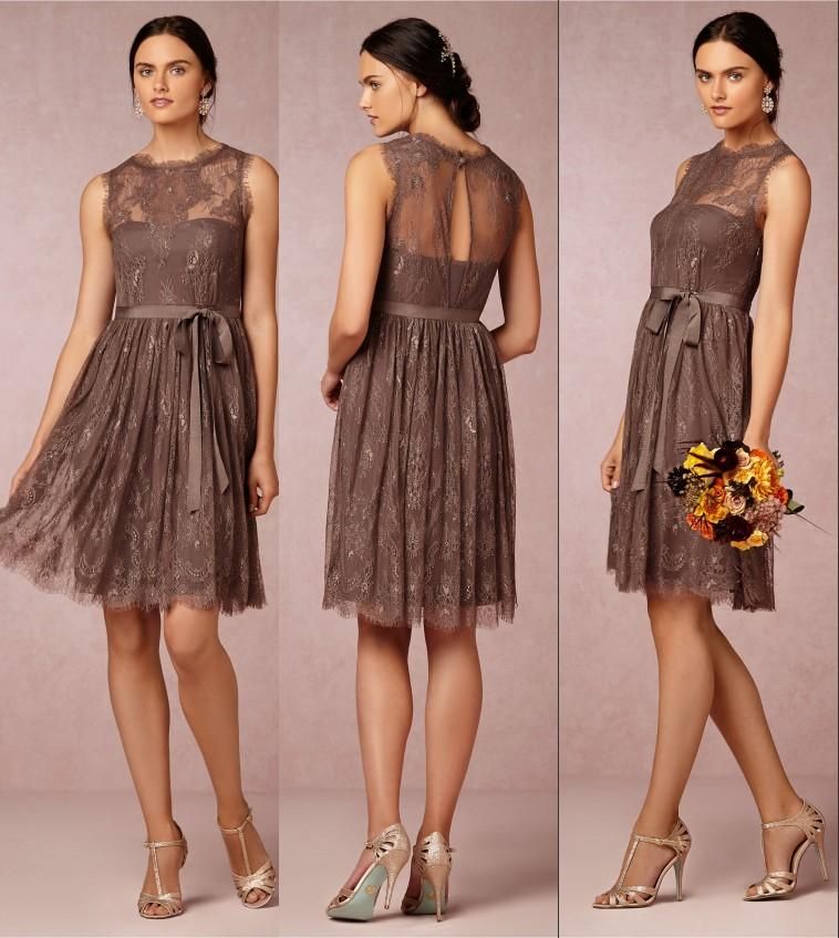 Dark Brown Bridesmaid Dresses