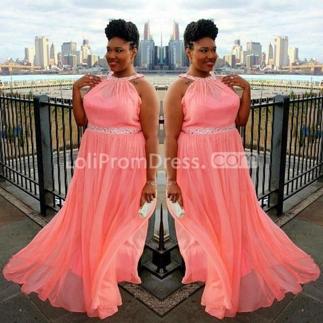 coral plus size dresses