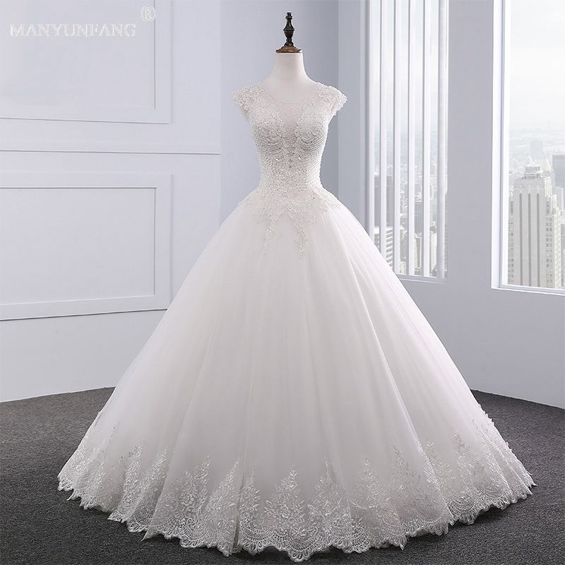 lace and diamond wedding dress