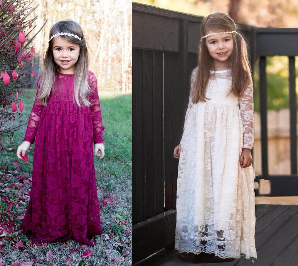 Flower Girl Dress Purple Maxi