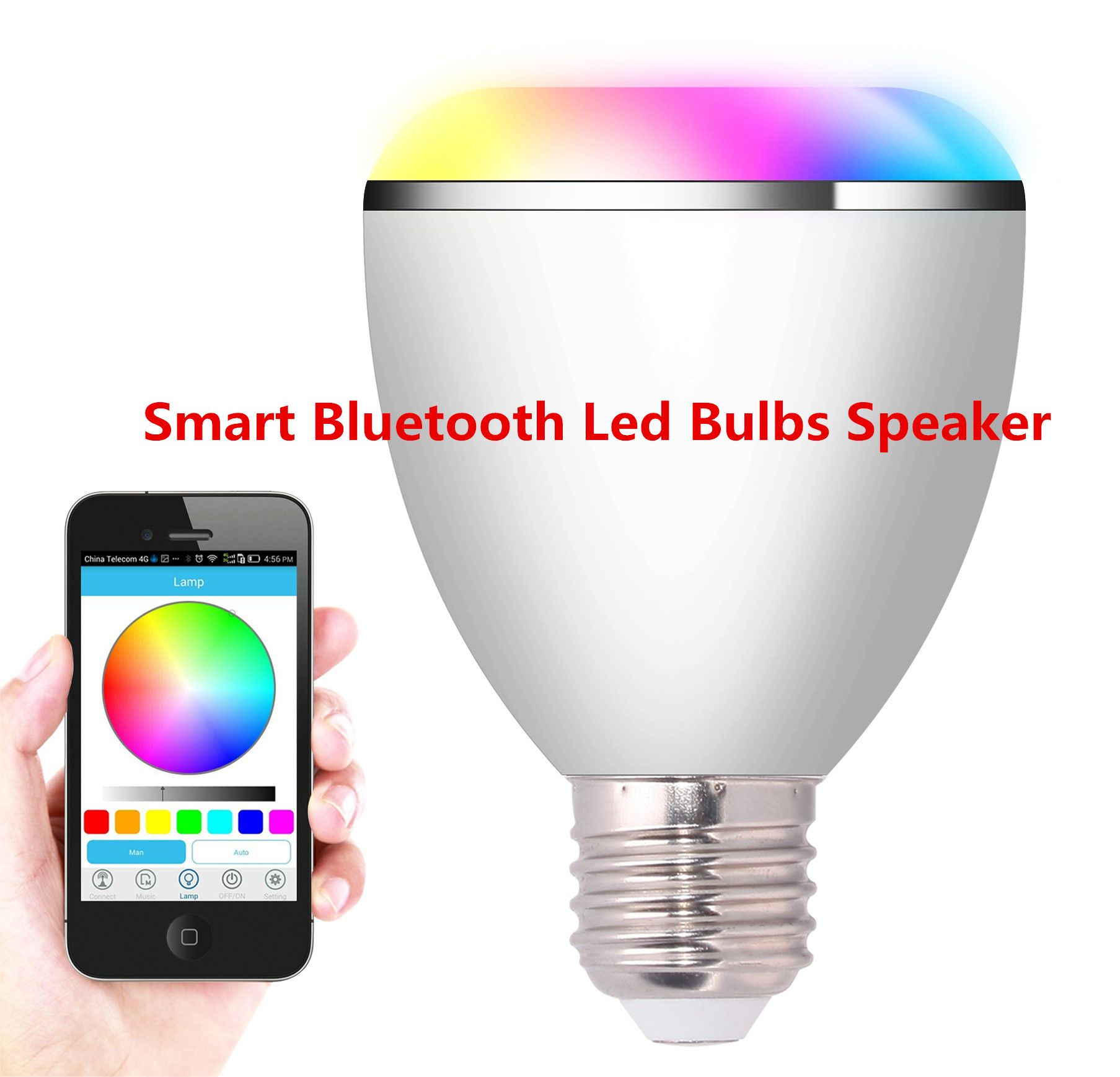 Smart Bluetooth Led Bulbs Speaker 6w Blubs And 3w Iphone Smart Bluetooth Led Bulbs Speaker 6w Blubs And 3w Iphone App 100 Work For Samsung S3 4 5 S6 Egde 6 12months Warranty Incandescent Light