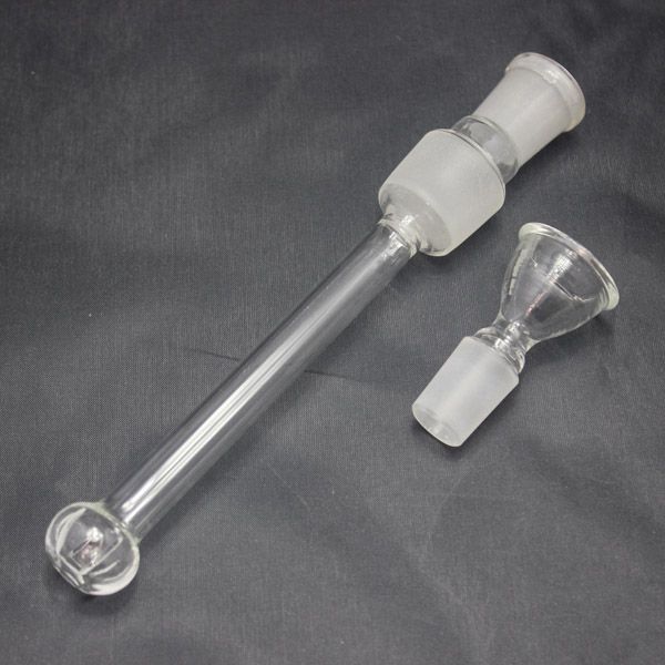 Tubo de agua soplado a mano de doble cámara de cristal Bong Glass Bubbler con cabezal de ducha desmontable junta de Downstem 18.8mm